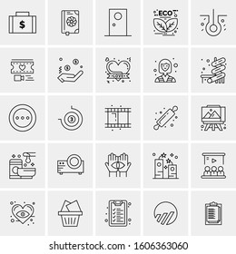 Set of 25 Universal Business Icons Vector