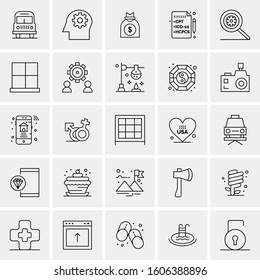 Set of 25 Universal Business Icons Vector