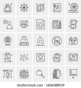 Set of 25 Universal Business Icons Vector