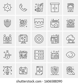 Set of 25 Universal Business Icons Vector