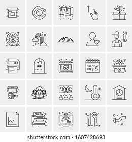 Set of 25 Universal Business Icons Vector