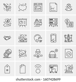 Set of 25 Universal Business Icons Vector