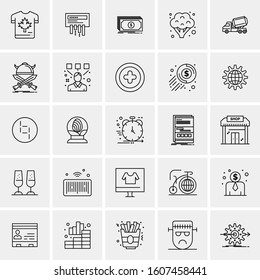 Set of 25 Universal Business Icons Vector