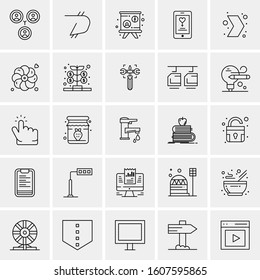 Set of 25 Universal Business Icons Vector