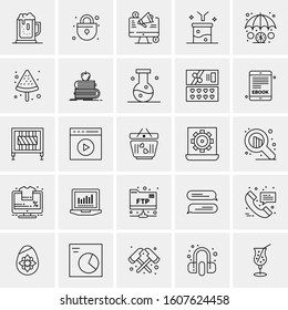 Set of 25 Universal Business Icons Vector