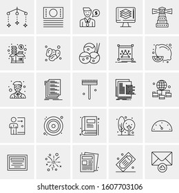 Set of 25 Universal Business Icons Vector