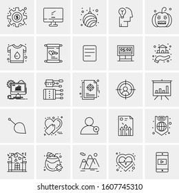 Set of 25 Universal Business Icons Vector