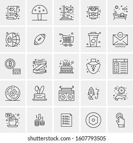 Set of 25 Universal Business Icons Vector