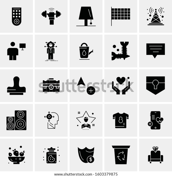 Set of 25 Universal\
Business Icons Vector
