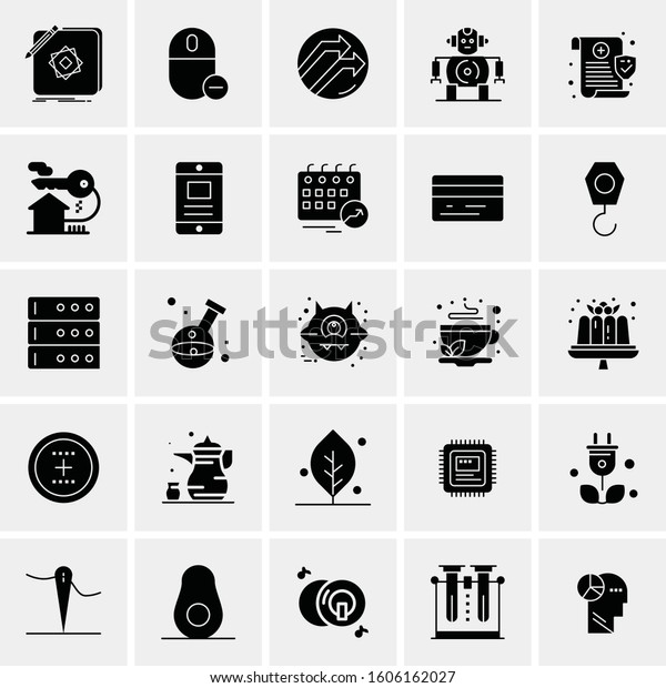 Set of 25 Universal\
Business Icons Vector