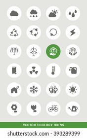 Set of 25 Universal Ecology Icons. Isolated Elements. - Shutterstock ID 393289399