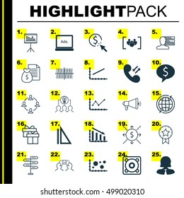 Set Of 25 Universal Editable Icons For Airport, Business Management And SEO Topics. Includes Icons Such As Cellular Data, Business Woman, Business Deal And More.