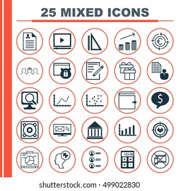 Set Of 25 Universal Editable Icons For Airport, Human Resources And Project Management Topics. Includes Icons Such As Education Center, Coaching, Dynamics And More.
