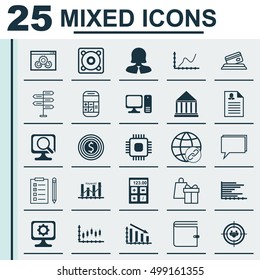 Set Of 25 Universal Editable Icons For Education, Airport And Human Resources Topics. Includes Icons Such As Education Center, Wallet, Stock Market And More.