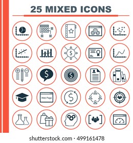 Set Of 25 Universal Editable Icons For Human Resources, Advertising And Statistics Topics. Includes Icons Such As Money, Focus Group, Collaboration And More.
