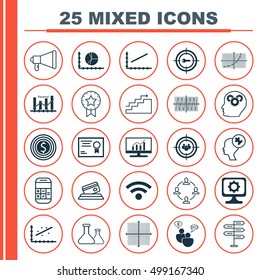 Set Of 25 Universal Editable Icons For Airport, Statistics And Human Resources Topics. Includes Icons Such As Collaboration, Analytics, Circle Graph And More.