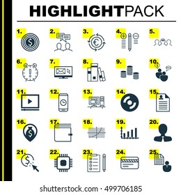 Set Of 25 Universal Editable Icons For Education, Travel And Computer Hardware Topics. Includes Icons Such As Video Player, Female Application, Decision Making And More.