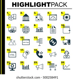 Set Of 25 Universal Editable Icons For Airport, Business Management And Human Resources Topics. Includes Icons Such As Announcement, Raise Diagram, Operator And More.