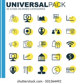 Set Of 25 Universal Editable Icons For Travel, Human Resources And Education Topics. Includes Icons Such As Media Campaign, Manager, Cooperation And More.