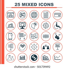 Set Of 25 Universal Editable Icons For Advertising, Human Resources And Travel Topics. Includes Icons Such As Phone Conference, Keyword Optimisation, Schedule And More.