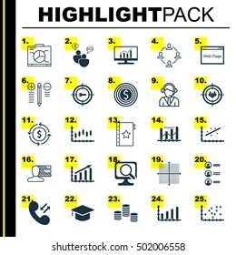 Set Of 25 Universal Editable Icons For Hr, Management And Human Resources Topics. Includes Icons Such As Graduation, Collaboration, Operator And More.
