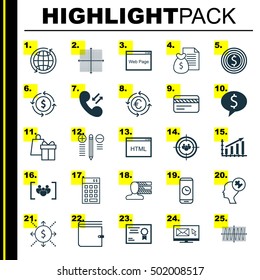 Set Of 25 Universal Editable Icons For Tourism, Travel And Advertising Topics. Includes Icons Such As Coding, Decision Making, Cellular Data And More.