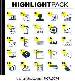 Set Of 25 Universal Editable Icons. Can Be Used For Web, Mobile And App Design. Includes Icons Such As Warranty, Holiday Ornament, Profit Graph And More.