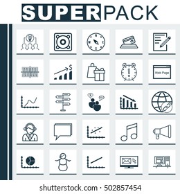 Set Of 25 Universal Editable Icons. Can Be Used For Web, Mobile And App Design. Includes Icons Such As Opportunity, Connectivity, Newsletter And More.