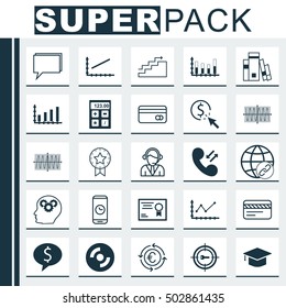 Set Of 25 Universal Editable Icons For SEO, Airport And Computer Hardware Topics. Includes Icons Such As Financial, Bank Card, Line Up And More.