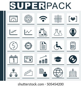 Set Of 25 Universal Editable Icons. Can Be Used For Web, Mobile And App Design. Includes Icons Such As Money Trasnfer, Certificate, Connectivity And More.
