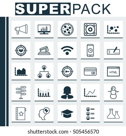 Set Of 25 Universal Editable Icons. Can Be Used For Web, Mobile And App Design. Includes Icons Such As Winter, Bank Payment, Achievement Graph And More.