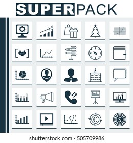 Set Of 25 Universal Editable Icons. Can Be Used For Web, Mobile And App Design. Includes Icons Such As Circle Graph, Conference, Opportunity And More.