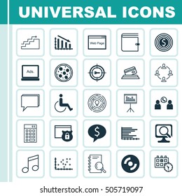 Set Of 25 Universal Editable Icons. Can Be Used For Web, Mobile And App Design. Includes Icons Such As Credit Card, Wallet, Business Deal And More.