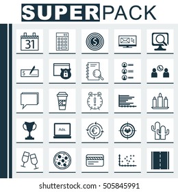 Set Of 25 Universal Editable Icons. Can Be Used For Web, Mobile And App Design. Includes Icons Such As Phone Conference, Conference, Currency Recycle And More.