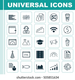 Set Of 25 Universal Editable Icons. Can Be Used For Web, Mobile And App Design. Includes Icons Such As Coding, Fishing, Chemical And More.
