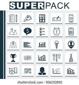 Set Of 25 Universal Editable Icons. Can Be Used For Web, Mobile And App Design. Includes Icons Such As Line Grid, Frozen Food, Tournament And More.