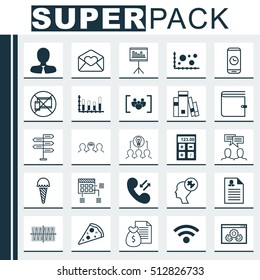 Set Of 25 Universal Editable Icons. Can Be Used For Web, Mobile And App Design. Includes Icons Such As Frozen Food, Discussion, Questionnaire And More.