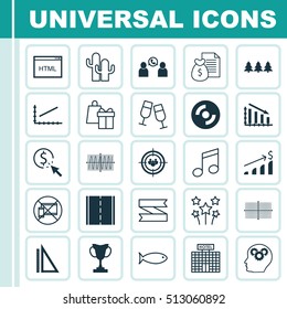 Set Of 25 Universal Editable Icons. Can Be Used For Web, Mobile And App Design. Includes Icons Such As Champagne Glasses, PPC, Focus Group And More.