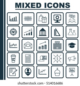 Set Of 25 Universal Editable Icons. Can Be Used For Web, Mobile And App Design. Includes Icons Such As Focus Group, Media Campaign, Personal Skills And More.