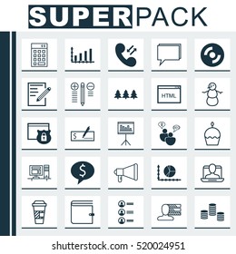 Set Of 25 Universal Editable Icons. Can Be Used For Web, Mobile And App Design. Includes Elements Such As Dynamics, Investment, Coding And More.