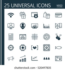 Set Of 25 Universal Editable Icons. Can Be Used For Web, Mobile And App Design. Includes Elements Such As Investment, Keyword Marketing, SEO Brainstorm And More.