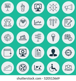 Set Of 25 Universal Editable Icons. Can Be Used For Web, Mobile And App Design. Includes Elements Such As Keyword Marketing, Wallet, Comparison And More.