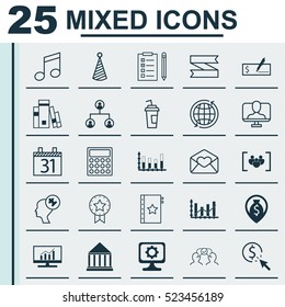 Set Of 25 Universal Editable Icons. Can Be Used For Web, Mobile And App Design. Includes Elements Such As Online Identity, PC, Education Center And More. Set Of 25 Universal Editable Icons. Can Be Used For Web, Mobile And App Design. Includes Elements Such As Online Identity, PC, Education Center And More.