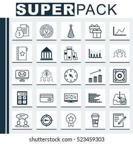 Set Of 25 Universal Editable Icons. Can Be Used For Web, Mobile And App Design. Includes Elements Such As Innovation, Collaborative Solution, Warranty And More.