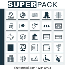 Set Of 25 Universal Editable Icons. Can Be Used For Web, Mobile And App Design. Includes Elements Such As Focus Group, Holiday Ornament, Collaboration And More.