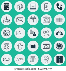 Set Of 25 Universal Editable Icons. Can Be Used For Web, Mobile And App Design. Includes Elements Such As Discussion, Cellular Data, Square Diagram And More.
