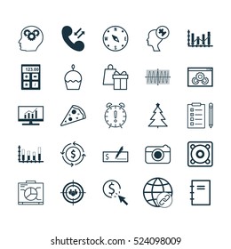 Set Of 25 Universal Editable Icons. Can Be Used For Web, Mobile And App Design. Includes Elements Such As Street, Cellular Data, Focus Group And More.