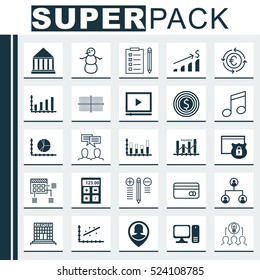 Set Of 25 Universal Editable Icons. Can Be Used For Web, Mobile And App Design. Includes Elements Such As Successful Investment, Schedule, Plastic Card And More.