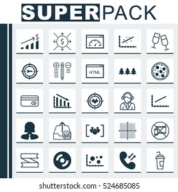 Set Of 25 Universal Editable Icons. Can Be Used For Web, Mobile And App Design. Includes Elements Such As Paid Upload, Loading Speed, Line Graph And More.