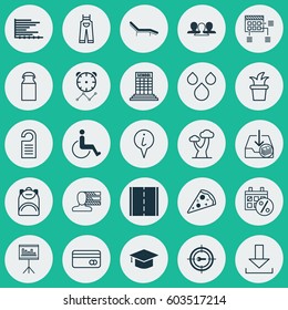 Set Of 25 Universal Editable Icons. Can Be Used For Web, Mobile And App Design. Includes Elements Such As Withdraw Money, Personal Skills, Plastic Card And More.